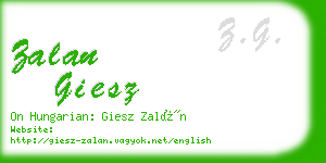 zalan giesz business card